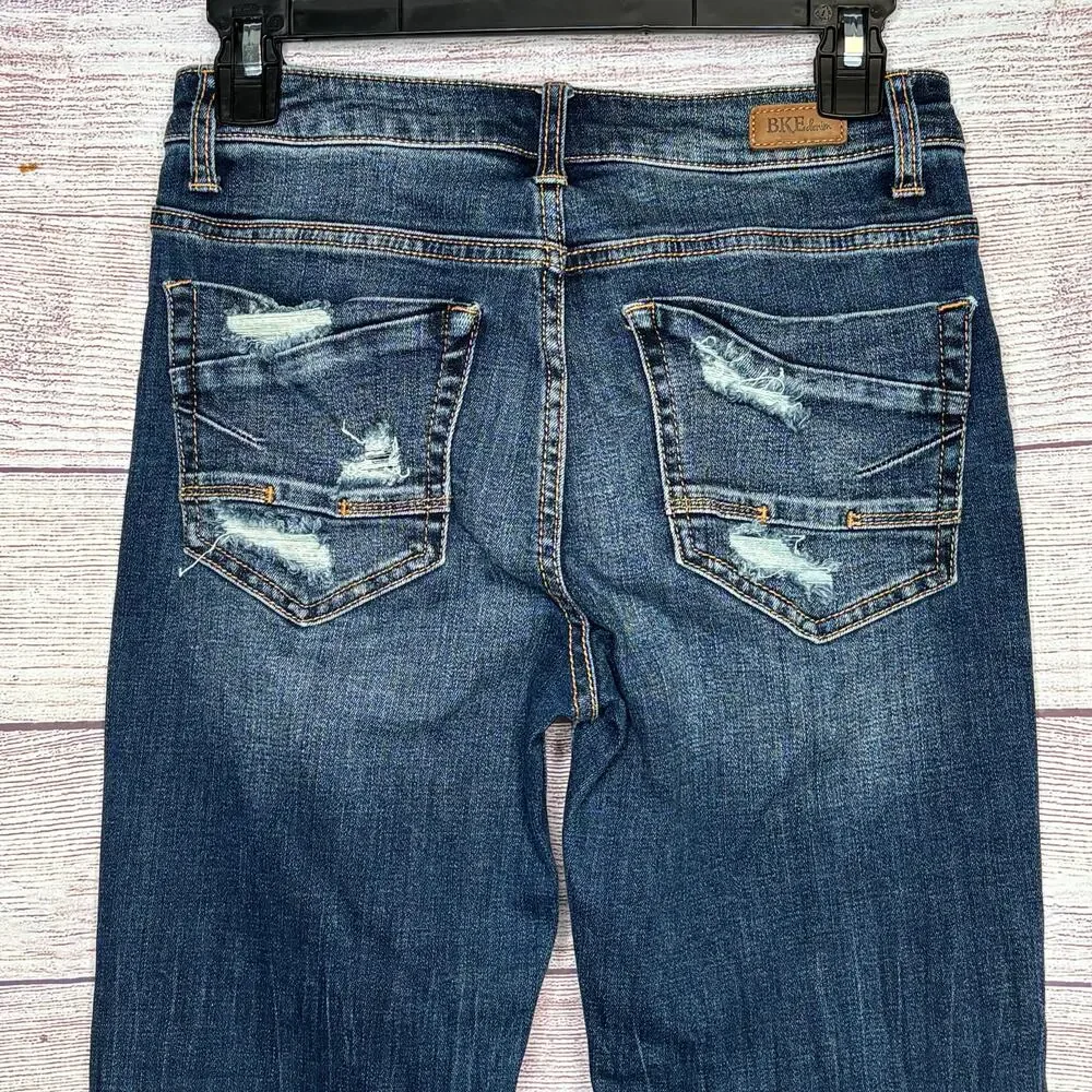 BKE Women's Stella Mid Rise Slim Fit Boot Cut Western Denim Jeans Size 26 x 31.5 - Picture 3 of 11